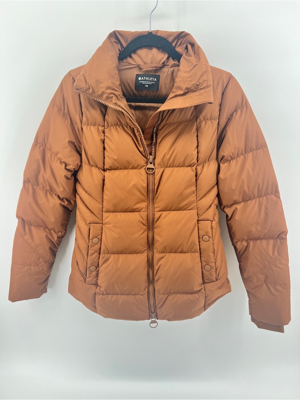 Athleta Women’s Rust-Colored Puffer Ski Jacket